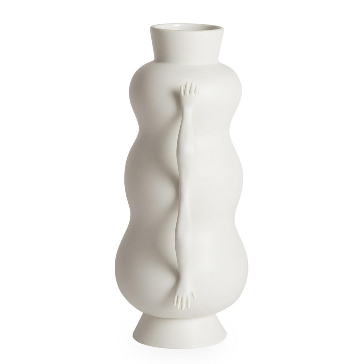 Eve Triple Bulb Vase - / Handles in the shape of hands by Jonathan Adler White – image 3
