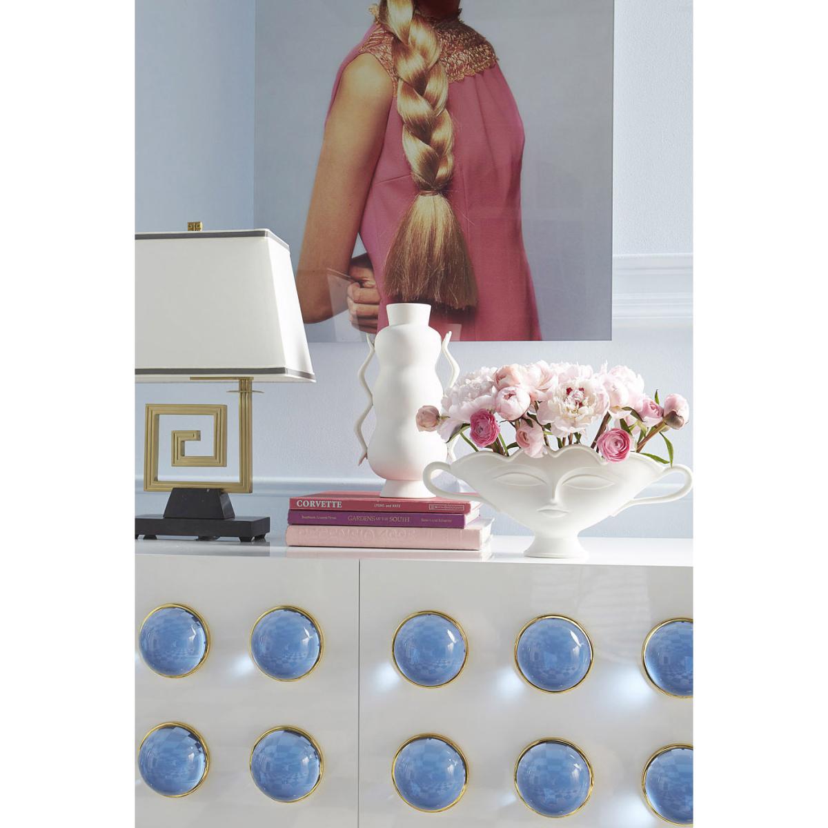 Eve Triple Bulb Vase - / Handles in the shape of hands by Jonathan Adler White – image 4