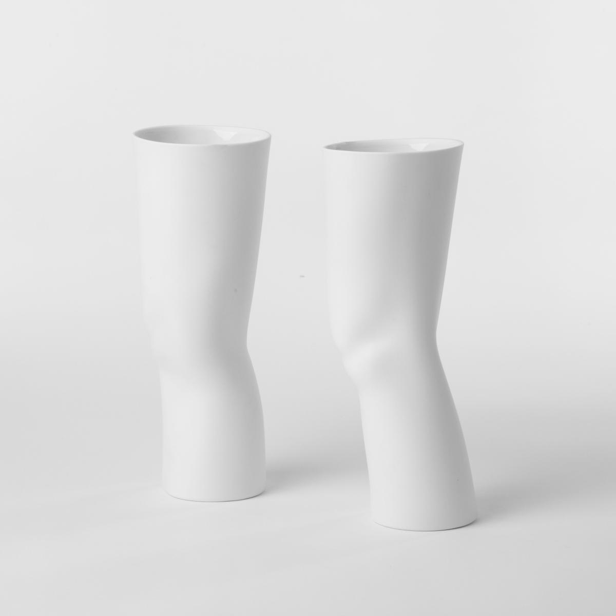 Elle Vase - / Set of 2 - In the shape of legs / Ø 11 x H 30 cm by Seletti White – image 3
