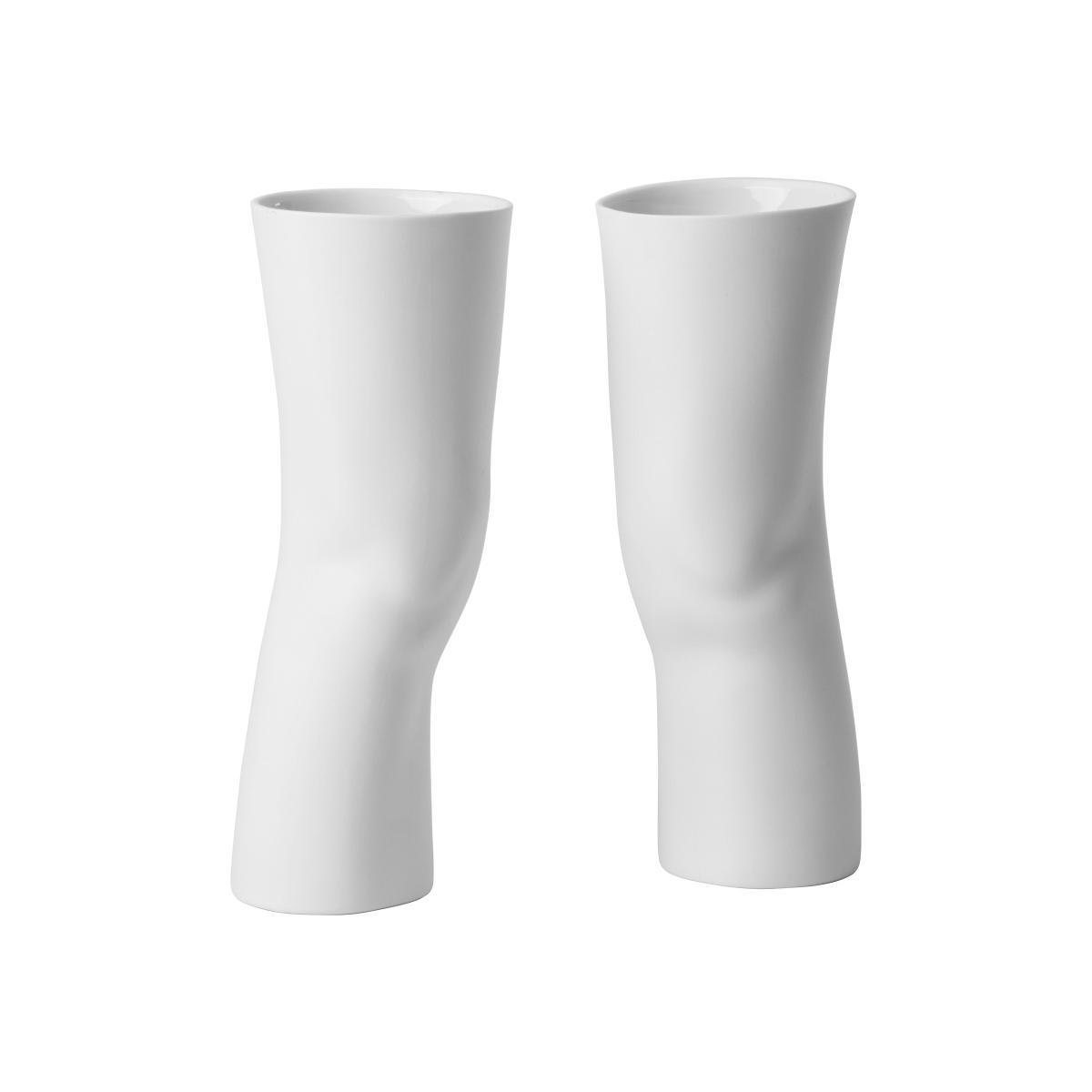 Elle Vase - / Set of 2 - In the shape of legs / Ø 11 x H 30 cm by Seletti White – image 1