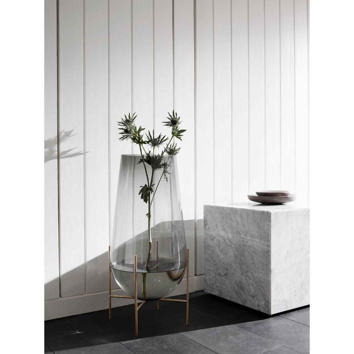 Echasse Large Vase - H 60 cm / Glass & brass by Menu Grey/Gold – image 3