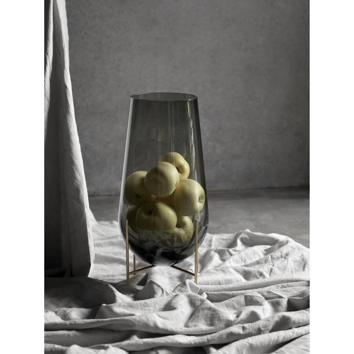 Echasse Large Vase - H 60 cm / Glass & brass by Menu Grey/Gold – image 4