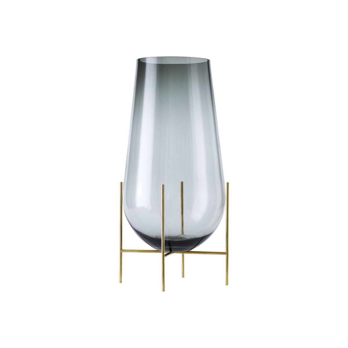 Echasse Large Vase - H 60 cm / Glass & brass by Menu Grey/Gold – image 1