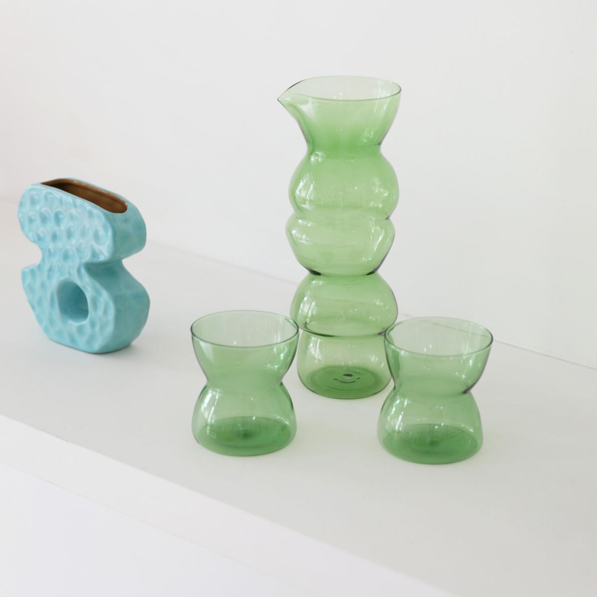 Clay Vase ceramic blue / L 12 x H 14 cm - & klevering – image 2