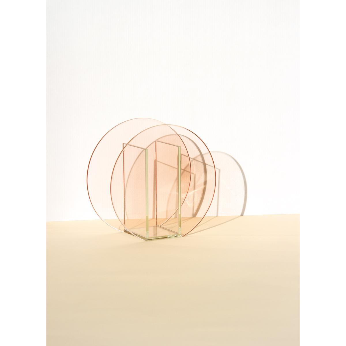 Arch Circle Vase - / Ø 17 cm - Glass by & klevering Pink – image 2