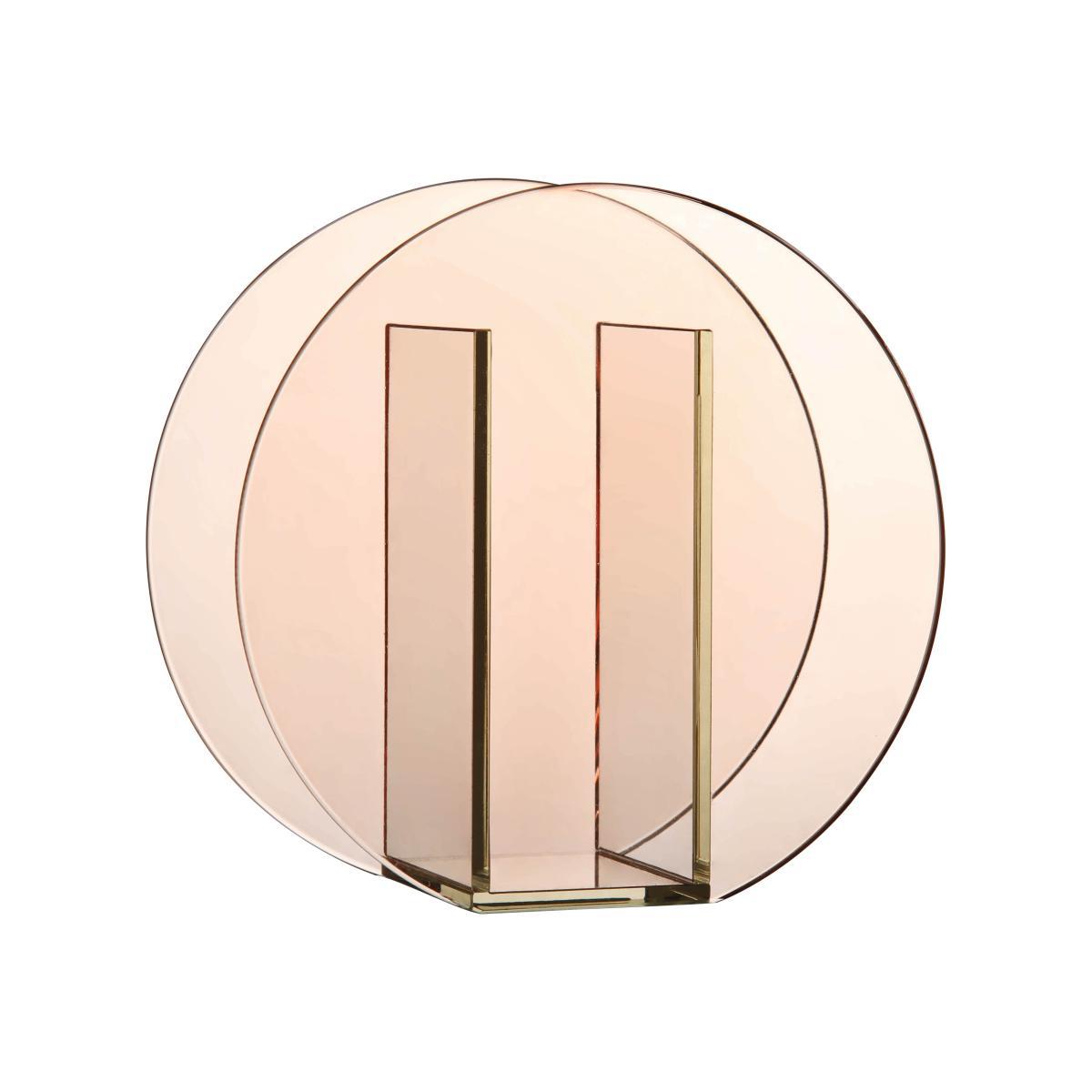 Arch Circle Vase - / Ø 17 cm - Glass by & klevering Pink – image 1