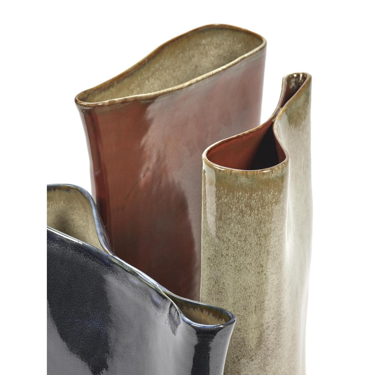 Anita Bas Vase - / H 24 cm - Hand-made by Serax Blue – image 5