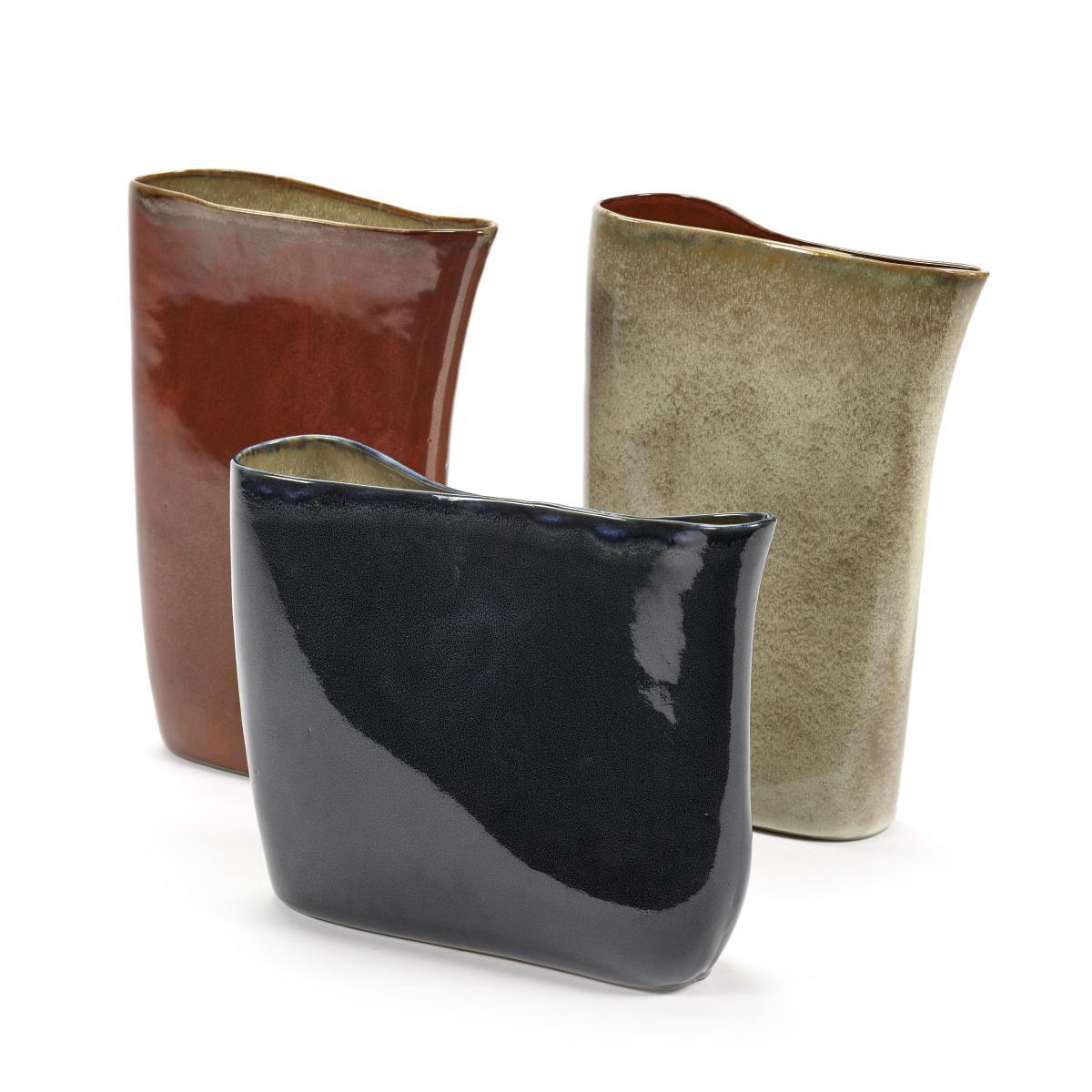 Anita Bas Vase - / H 24 cm - Hand-made by Serax Blue – image 6