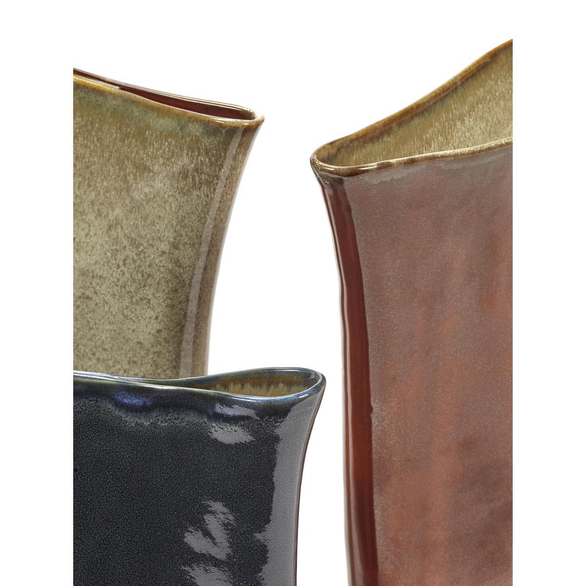 Anita Bas Vase - / H 24 cm - Hand-made by Serax Blue – image 7