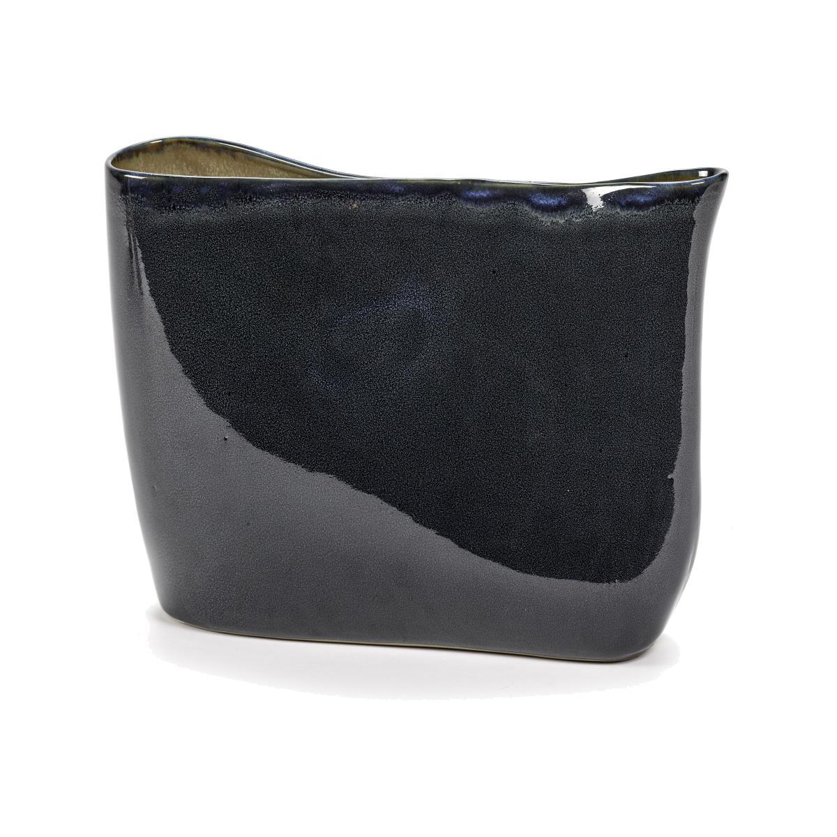 Anita Bas Vase - / H 24 cm - Hand-made by Serax Blue – image 1