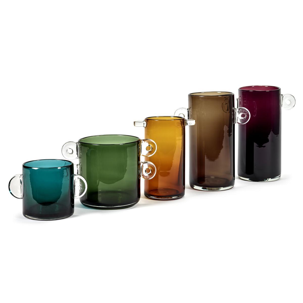Wind & Fire Vase - / Ø 12.5 x H 14 cm by Serax Blue – image 4