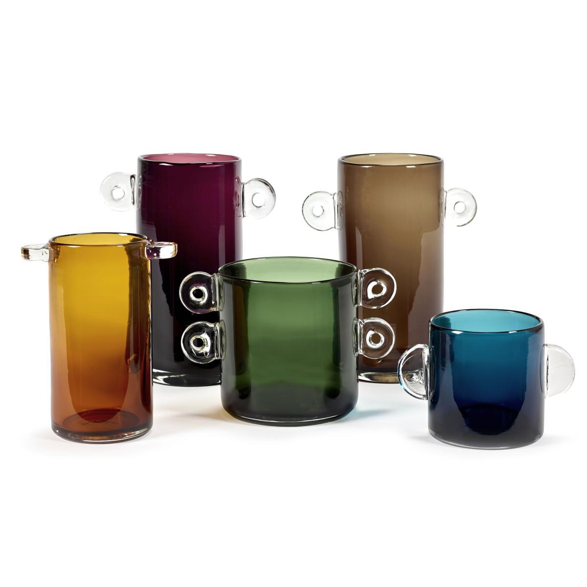 Wind & Fire Vase - / Ø 12.5 x H 14 cm by Serax Blue – image 5