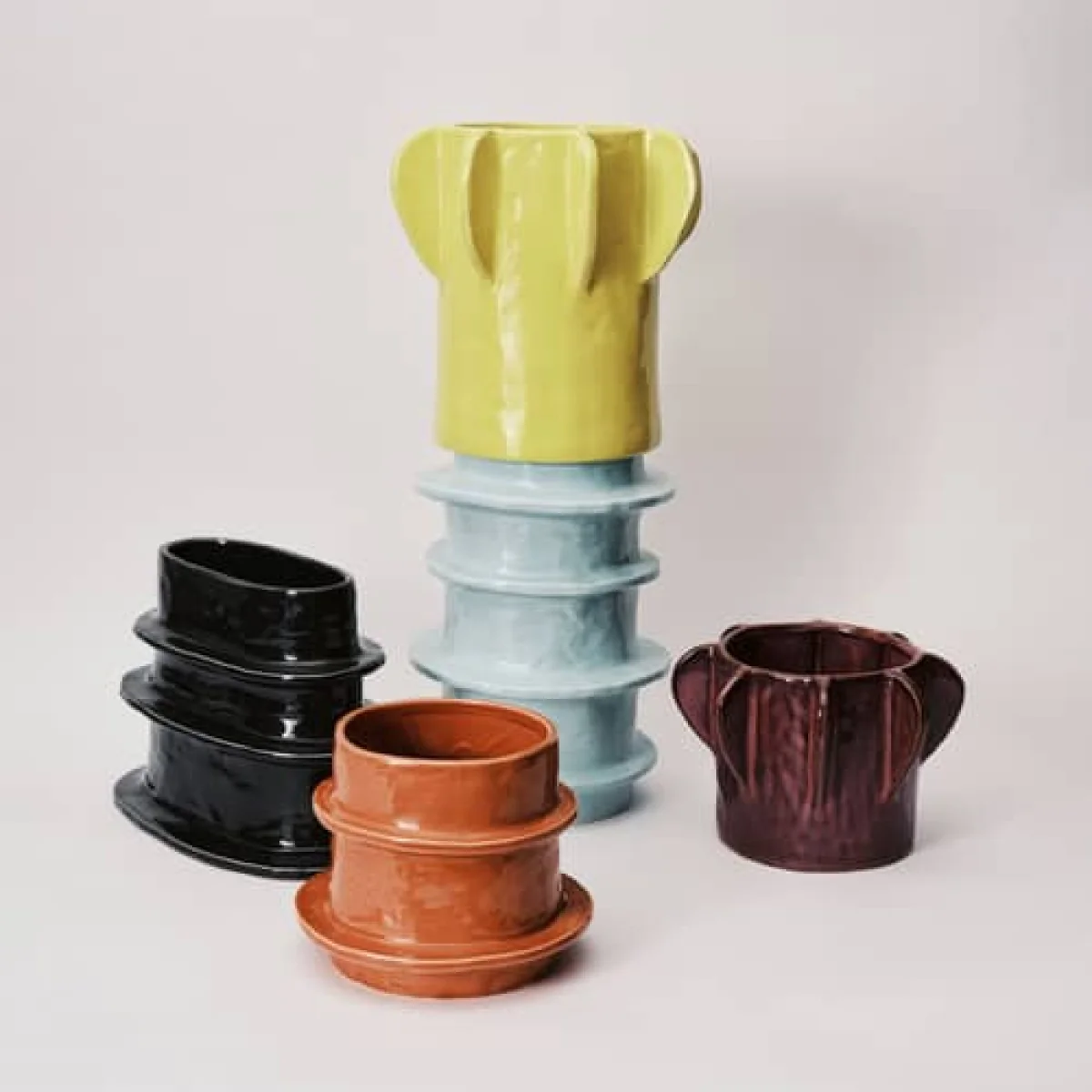 Molly 06 Vase ceramic blue / L 27.5 x H 20.5 cm - Serax – image 3