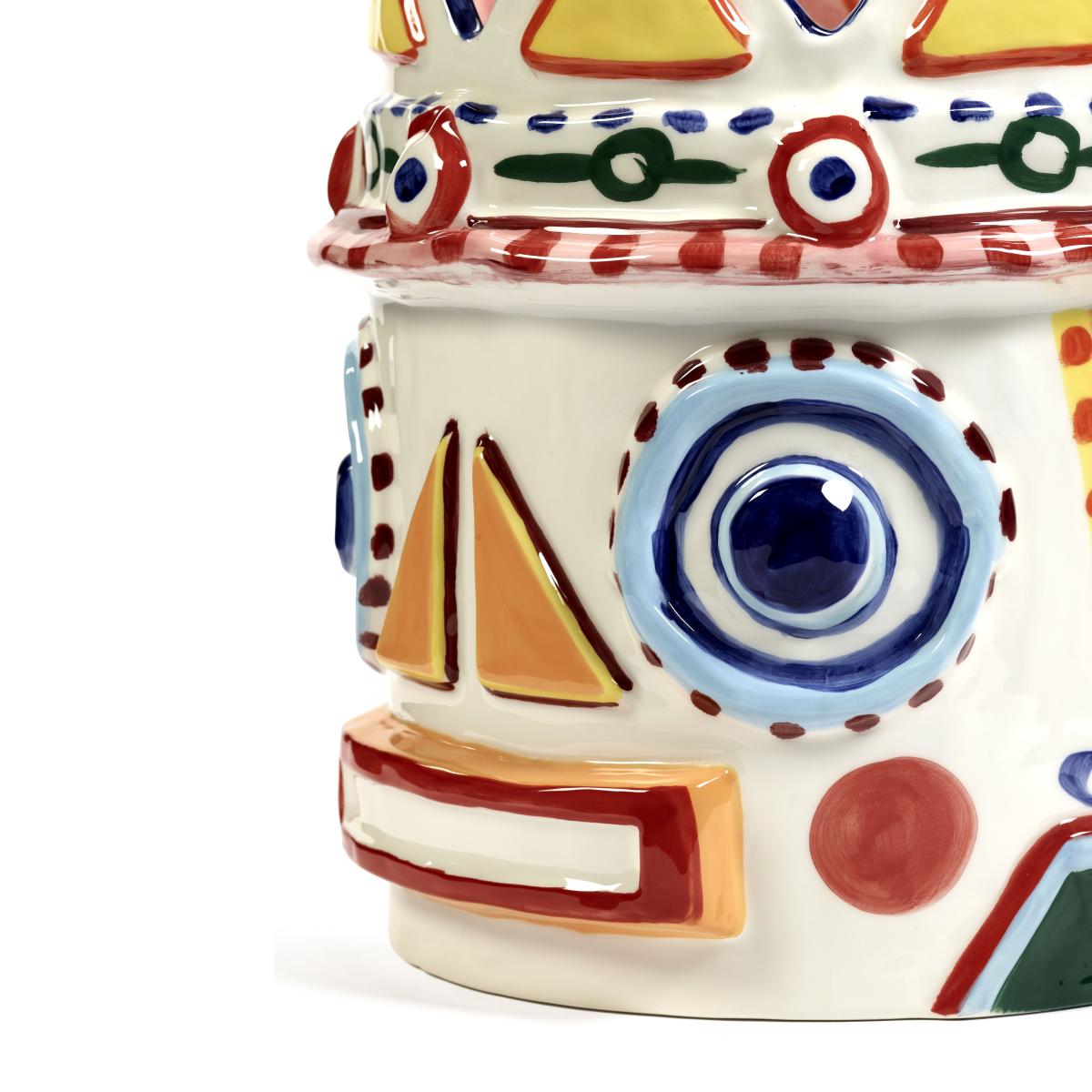 Sicily 2 Vase ceramic multicoloured / Ø 27 x H 34.5 cm - Hand-painted - Serax – image 3