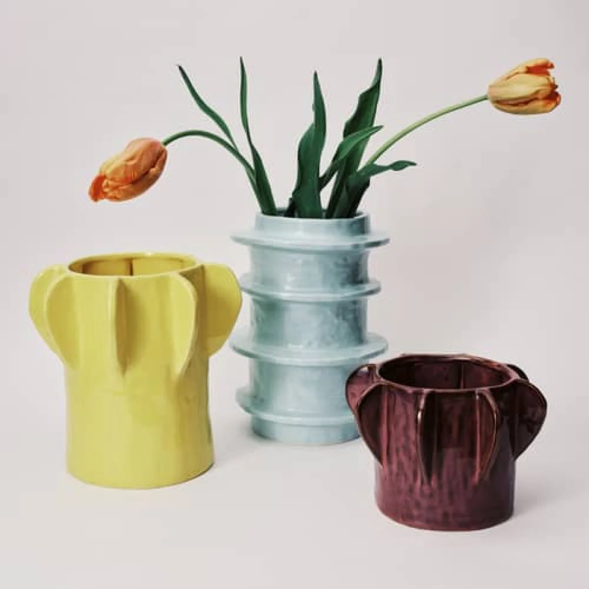 Molly 03 Vase ceramic blue / Ø 20.5 x H 29 cm - Serax – image 2