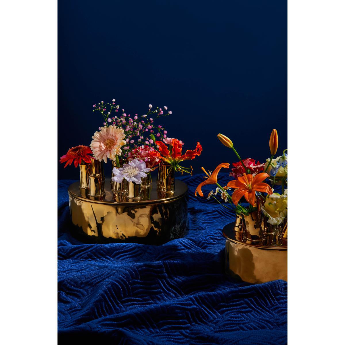 Anouk Spouts Vase - / Small - Porcelain / Ø 16 cm by & klevering Gold – image 3