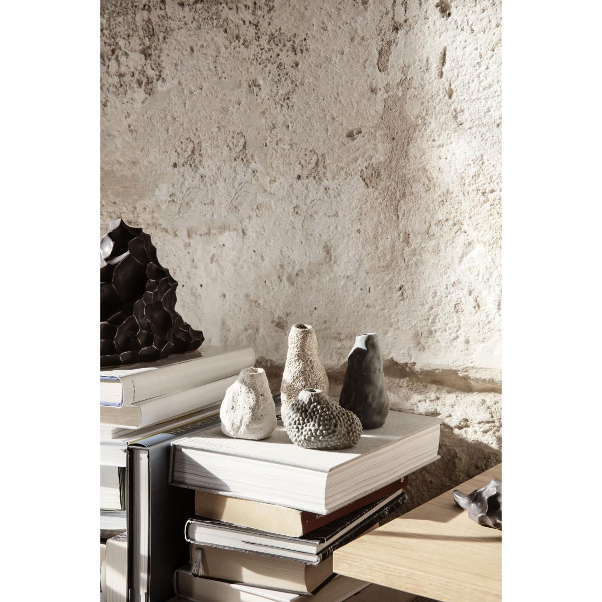 Vulca Mini Vase - / Enamelled stoneware by Ferm Living Grey – image 2