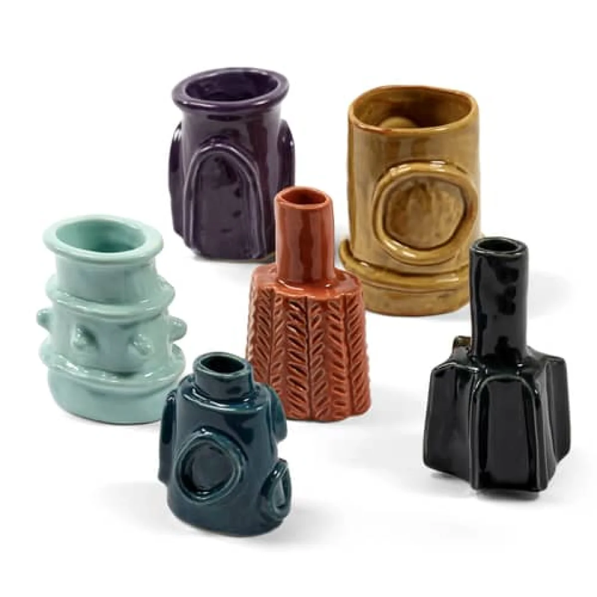 Molly Vase ceramic multicoloured / Set of 6 mini vases - Serax – image 2