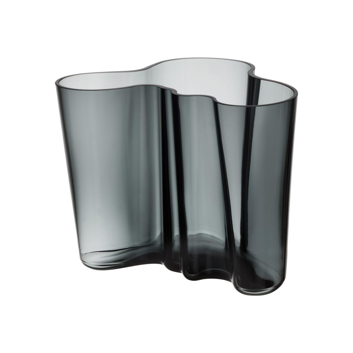 Aalto Vase glass grey / 20 x 20 x H 16 cm - Alvar Aalto, 1936 - Iittala – image 1