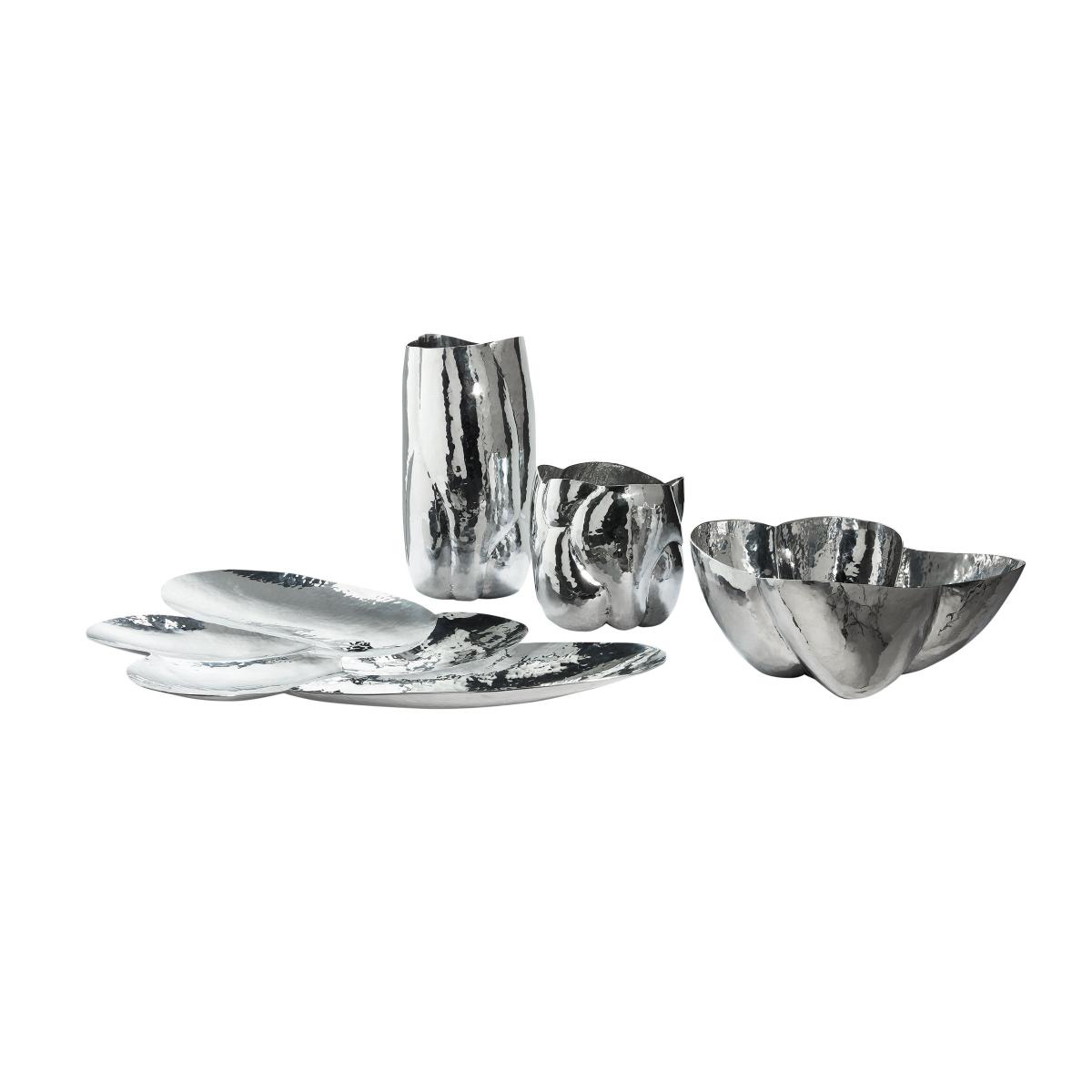 Cloud TALL Vase silver metal / Ø 21.5 x H 43.5 cm - Handmade - Tom Dixon – image 4