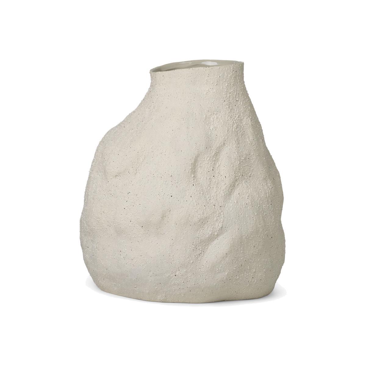 Vulca Large Vase - / Stoneware - H 45 cm by Ferm Living White – image 1
