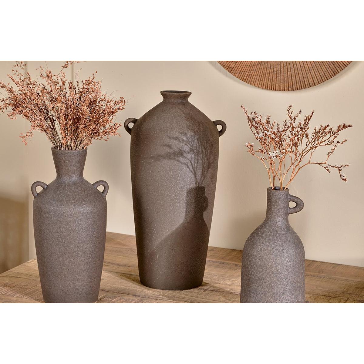 Nkuku Varkala Ceramic Decorative Vase | Gift Jewellery & Accessories | Black | Small – image 2