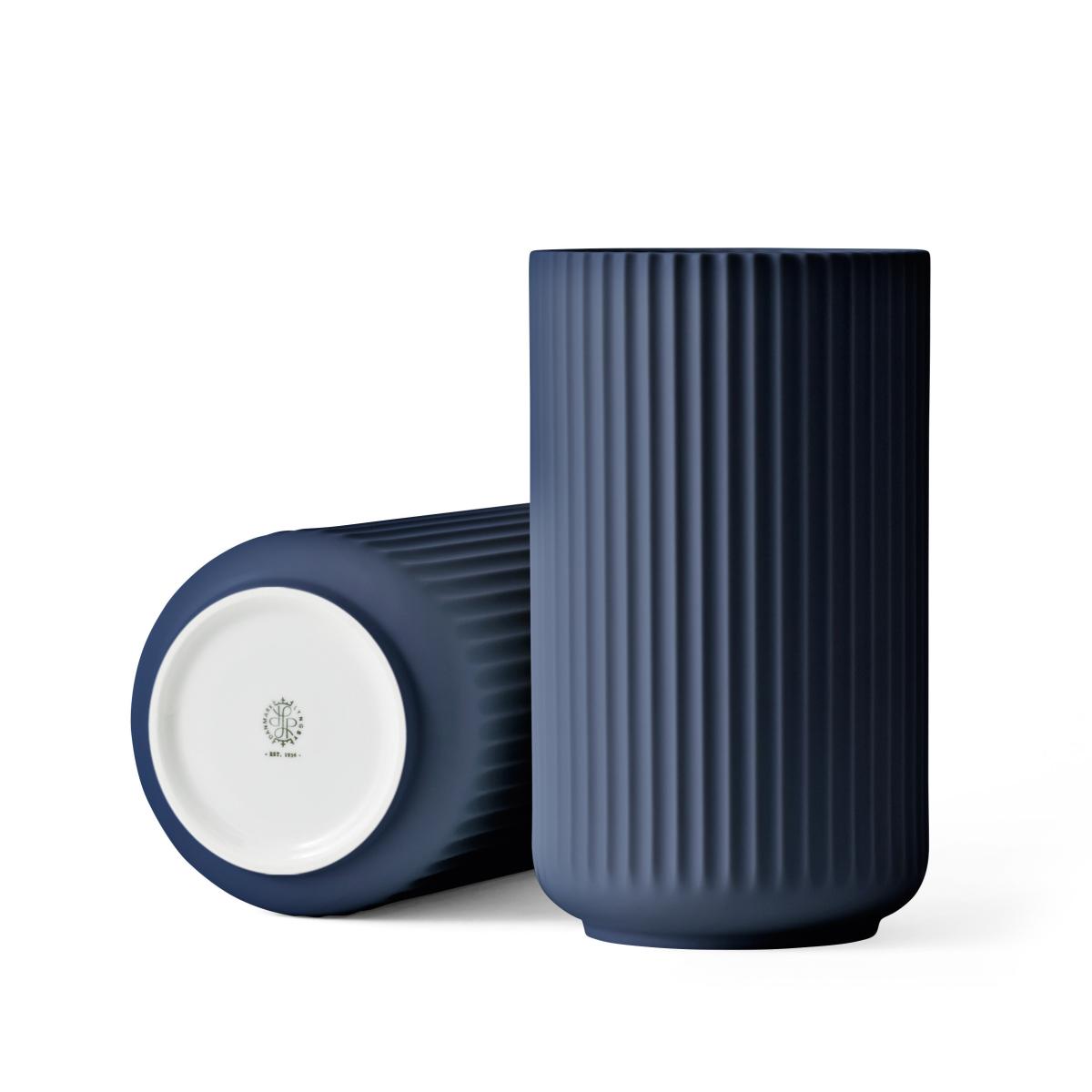 Lyngby vase midnight blue matte 25 cm – image 2