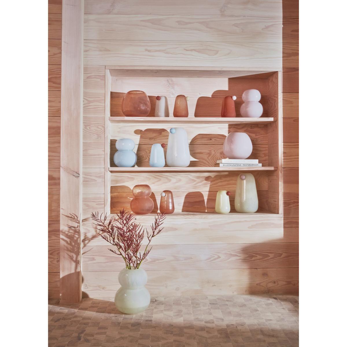 Lasi vase medium 21.5 cm Rose – image 4