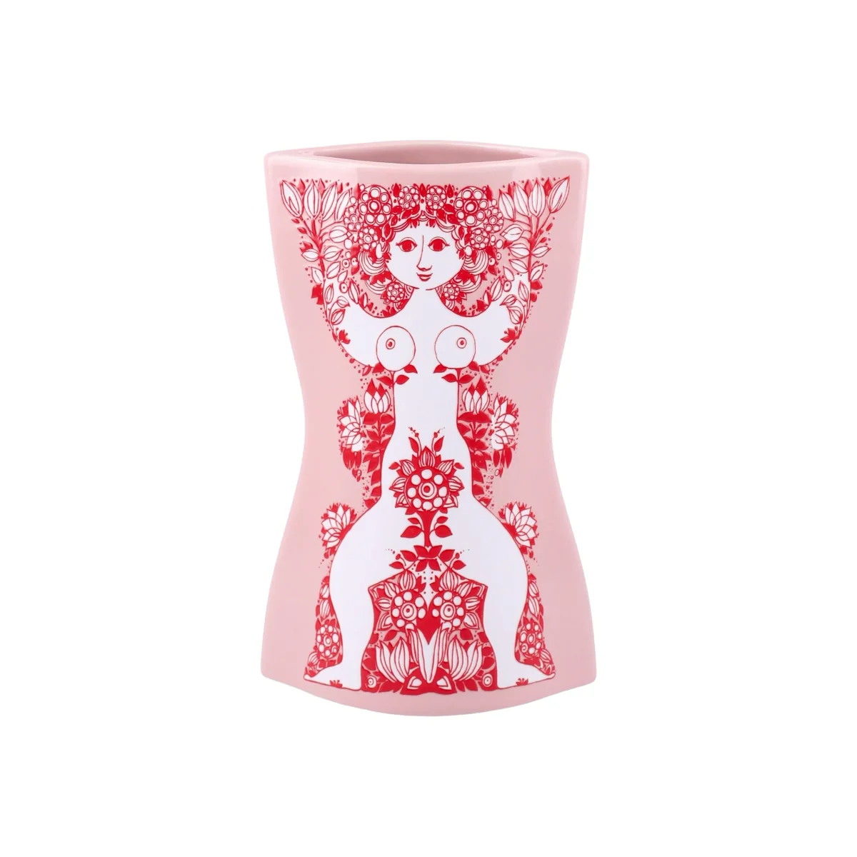 Bjørn Wiinblad Nina vase Pink-red 16.5 cm – image 1