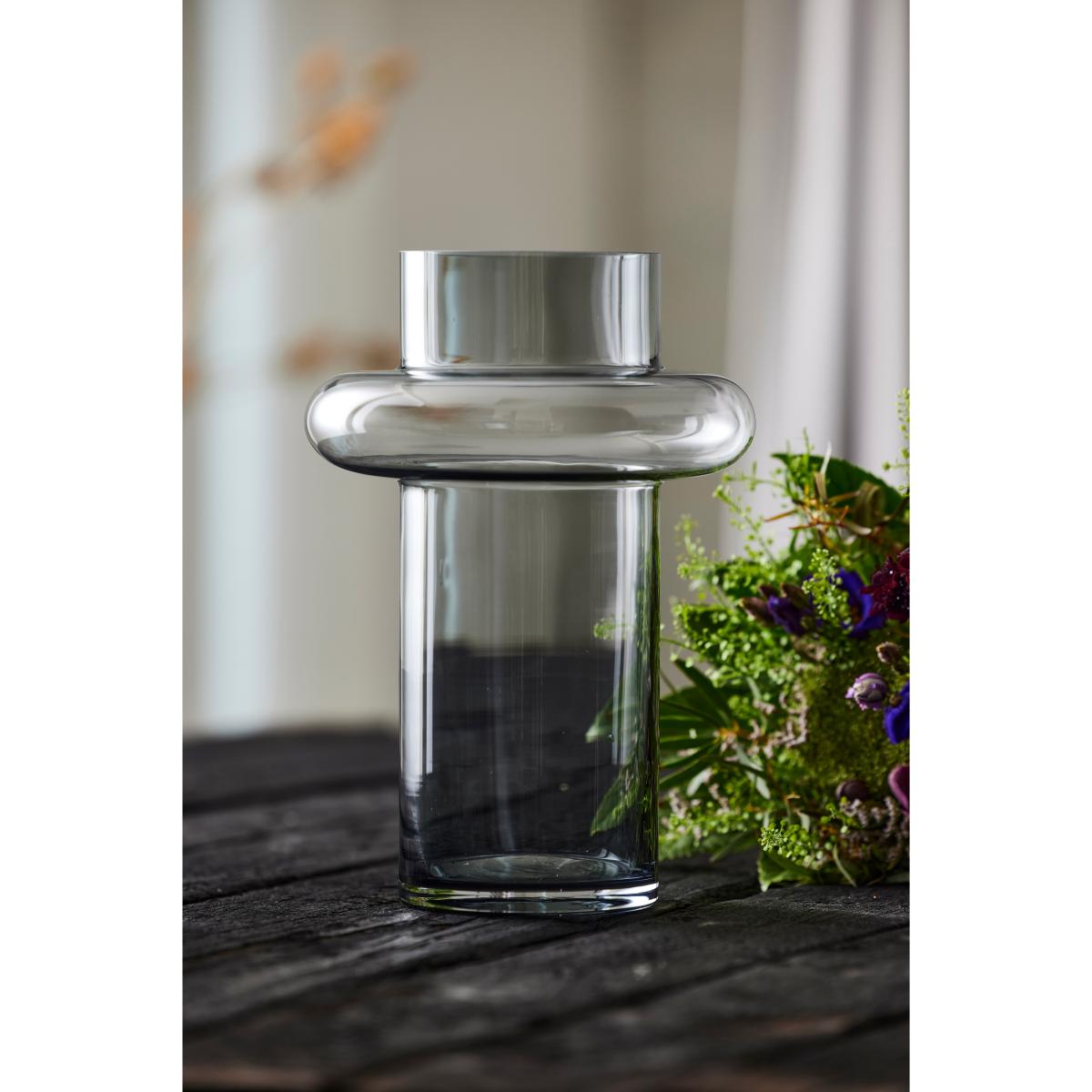 Lyngby Glas Tube vase glass 30 cm Smoke – image 2