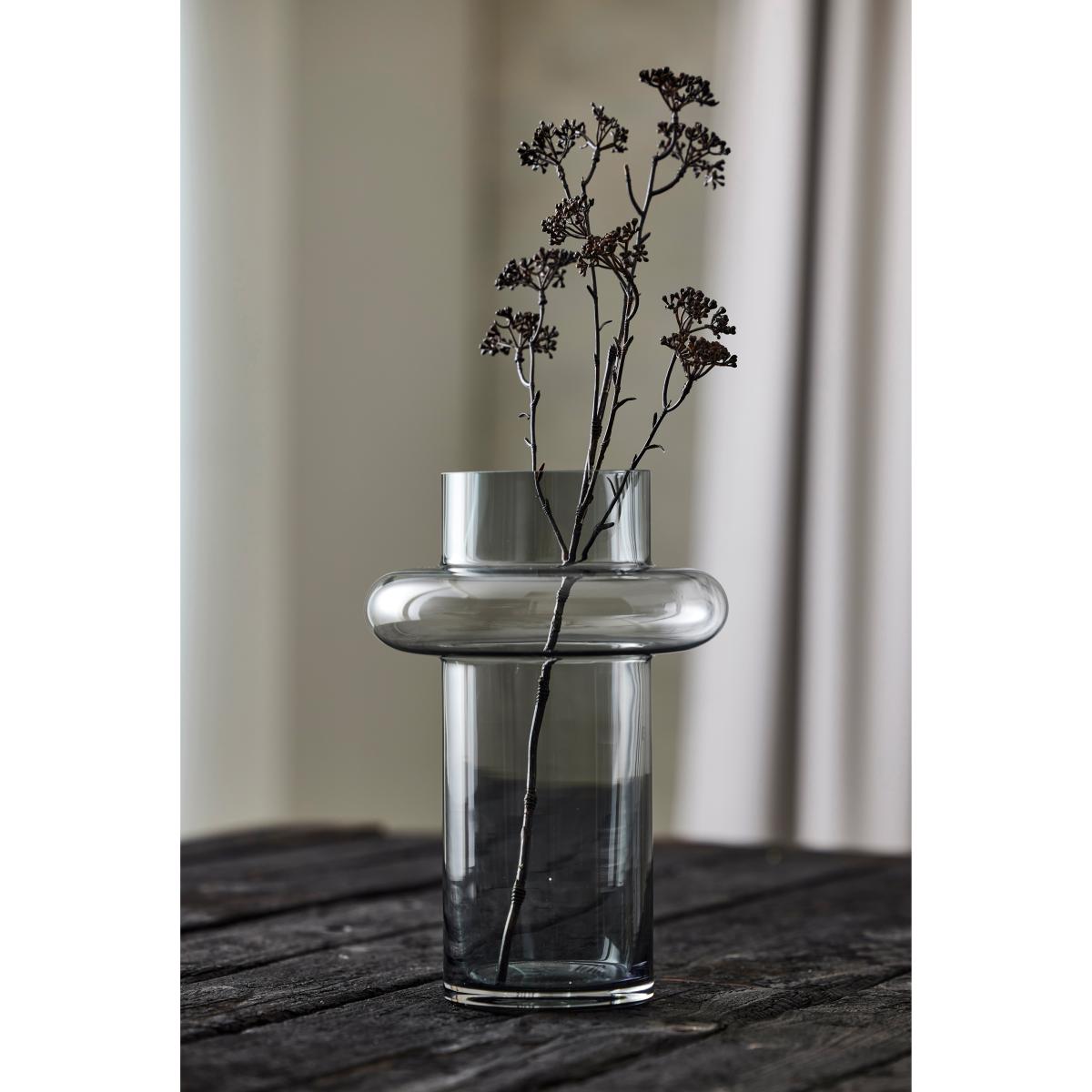 Lyngby Glas Tube vase glass 30 cm Smoke – image 3