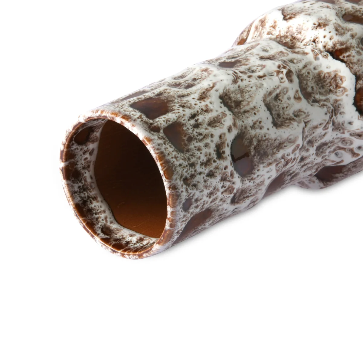 Retro vase 20.5 cm lava white – image 3