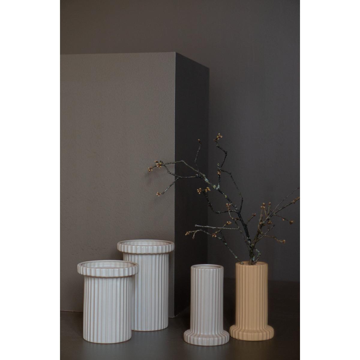 Stripe vase 18 cm Ocra – image 2