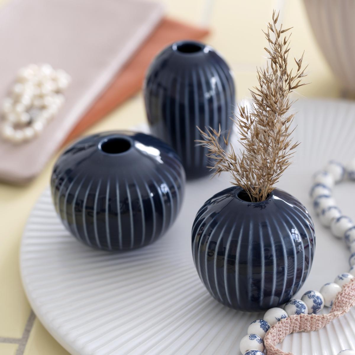 Hammershøi miniature vase set 3 pieces Indigo – image 2