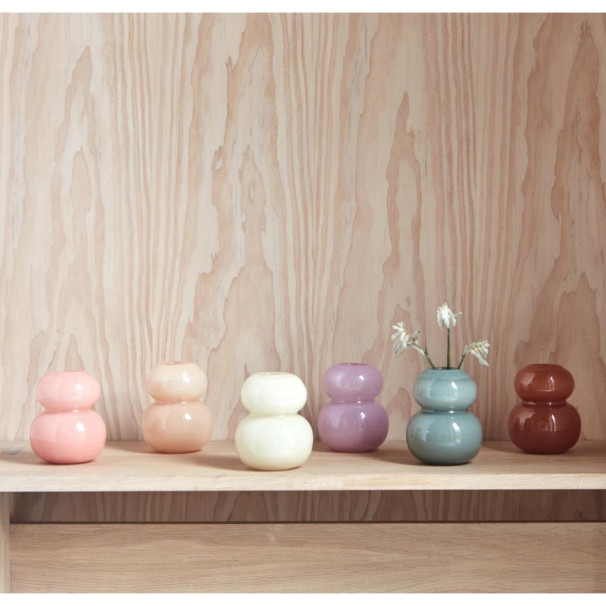 OYOY Lasi vase extra small 12 -5 cm Vanilla (lightyellow) – image 2
