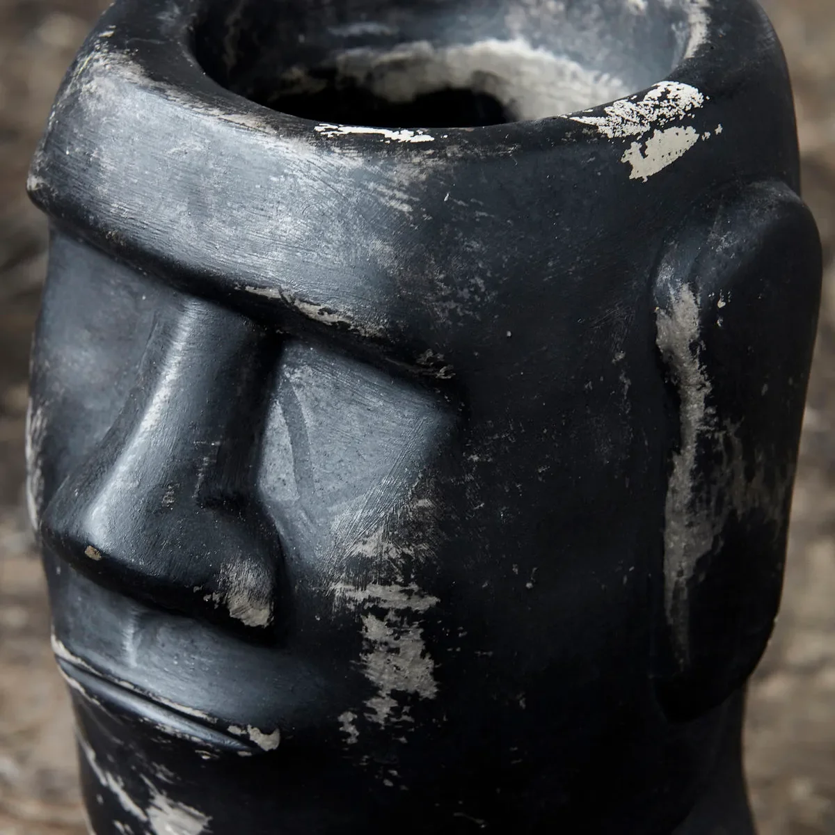 Earth vase 11 cm black – image 2