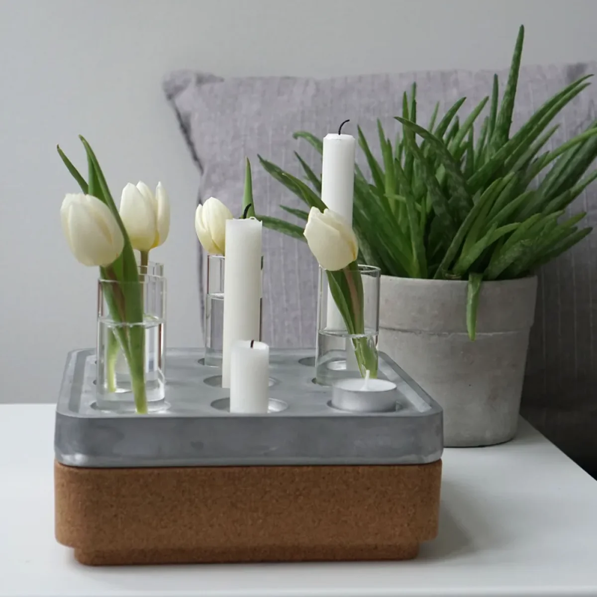 Born In Sweden Stumpastaken Small gift set Black. corkbowl black. 4-pack vases. matches – image 3