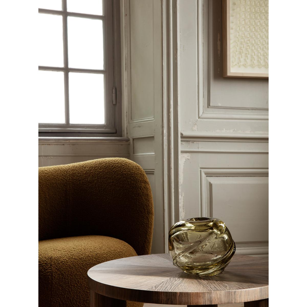 Water Swirl vase round Ø21 cm Recycled glass – image 2