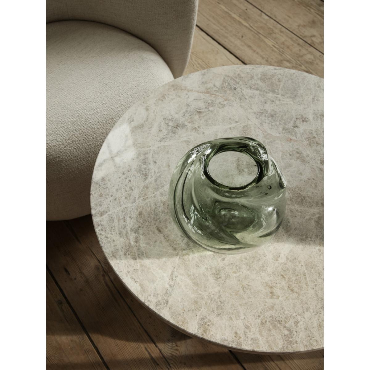 Water Swirl vase round Ø21 cm Recycled glass – image 3