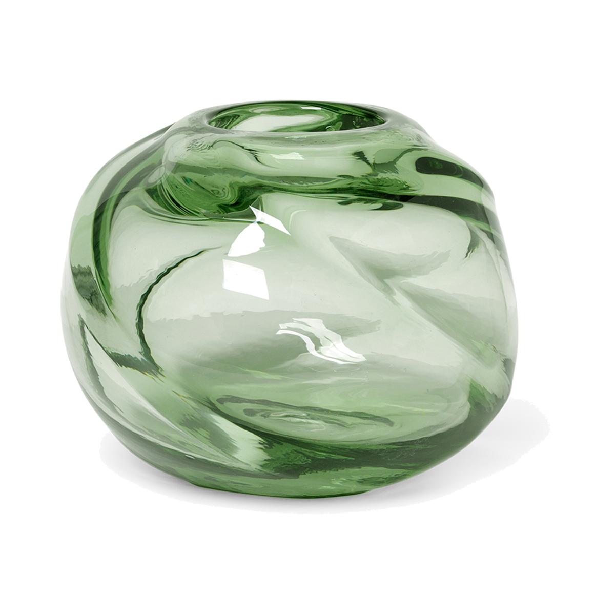 Water Swirl vase round Ø21 cm Recycled glass – image 1