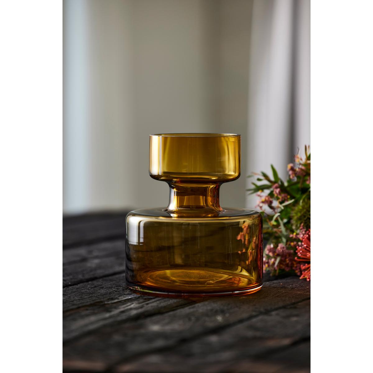 Lyngby Glas Tubular vase glass 20 cm Amber – image 2