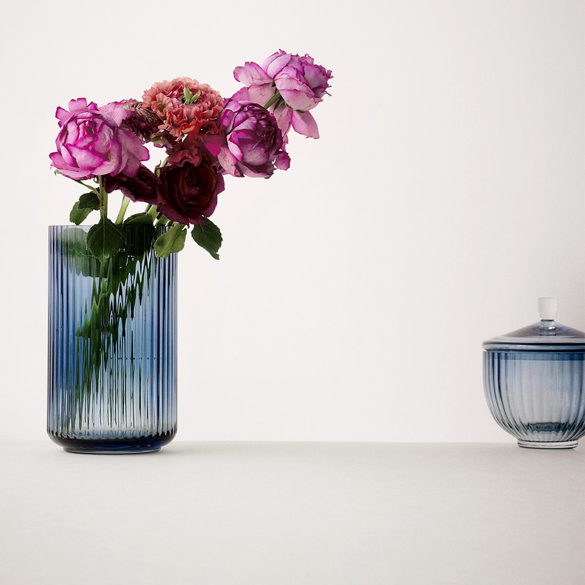 Lyngby vase glass midngiht blue 38 cm – image 2