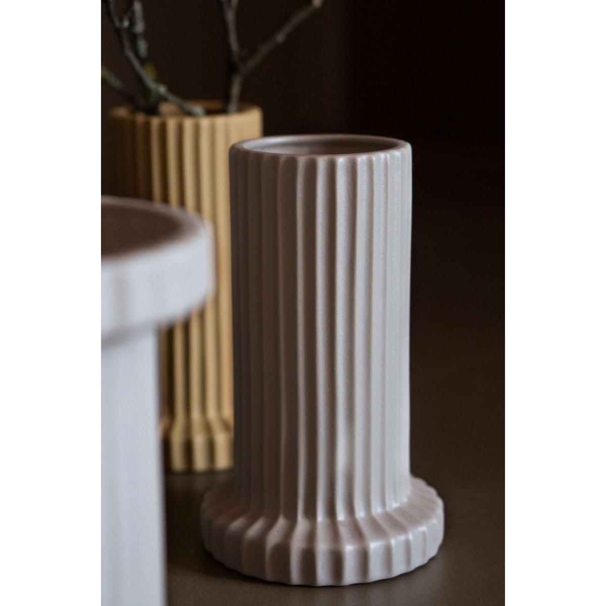 Stripe vase 18 cm Sandy mole – image 2