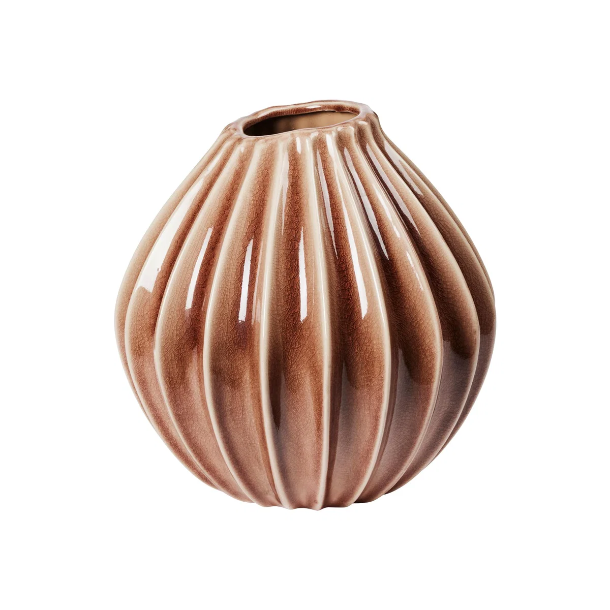 Broste Copenhagen Wide vase L 30 cm Fawn – image 1