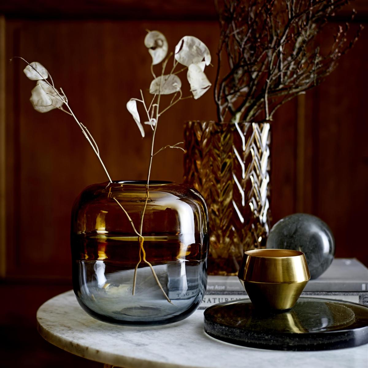 Bloomingville glass vase brown 16 cm – image 2