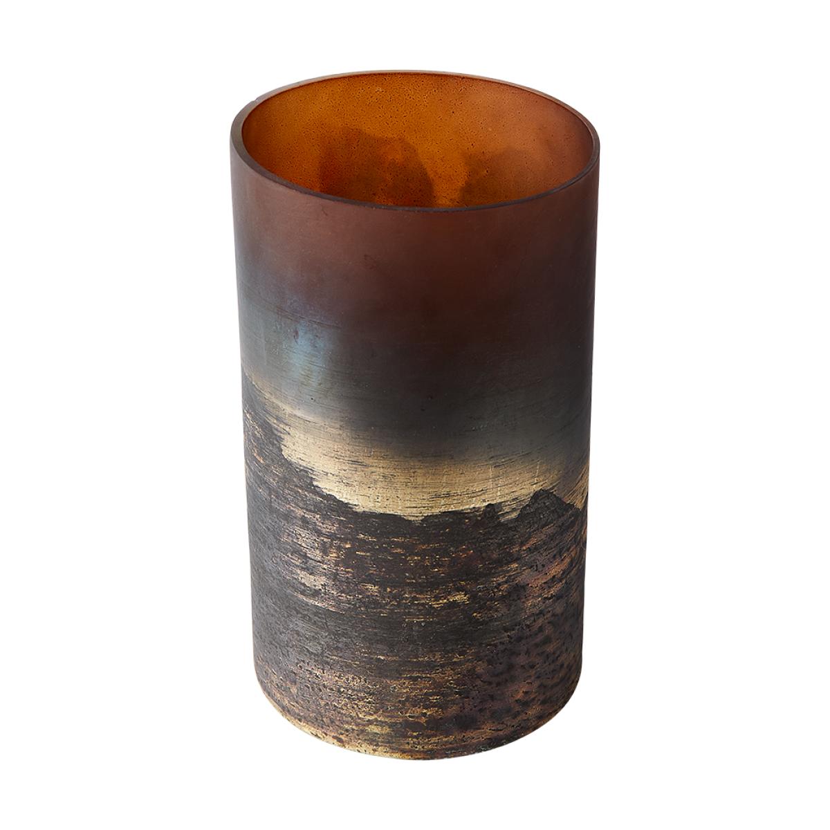 MUUBS Lana vase Ø14x25 cm Brown-gold – image 2