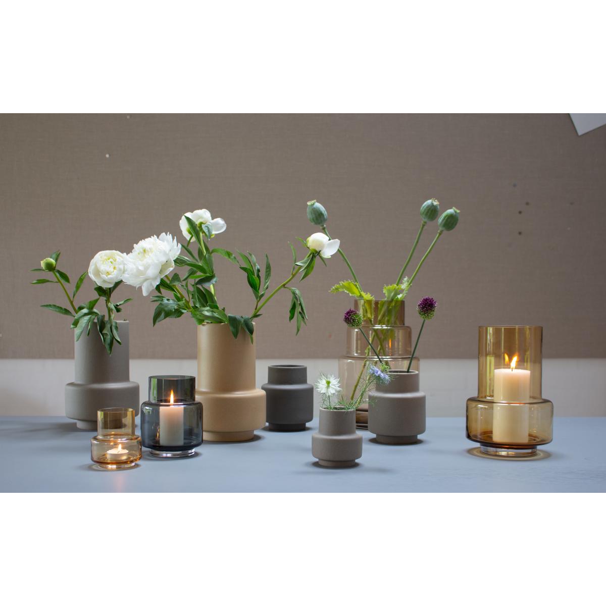 Ro Collection Hurricane vase L Ø17 Soft Ochre – image 3