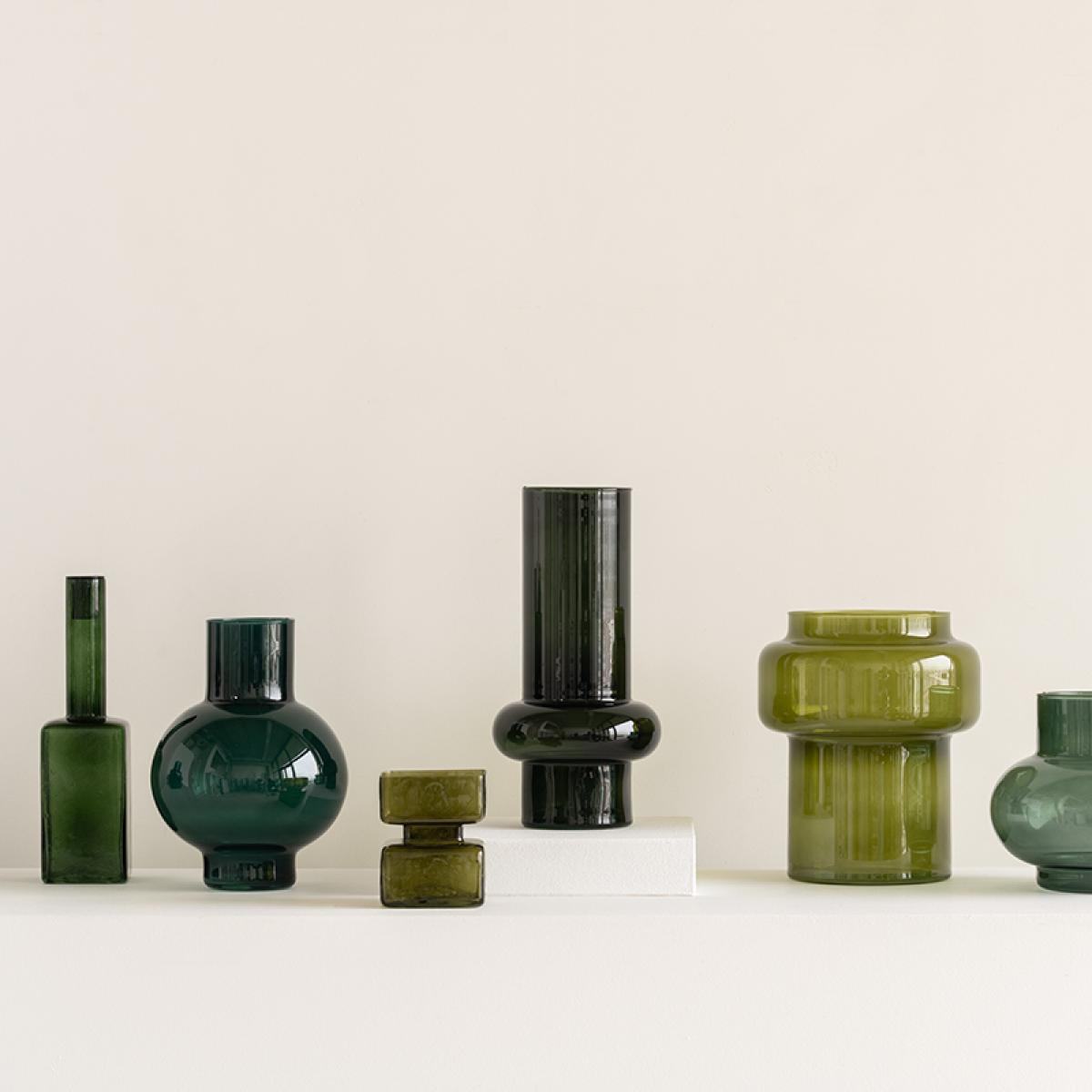 URBAN NATURE CULTURE Vetro vase 25 cm Capulet olive – image 2