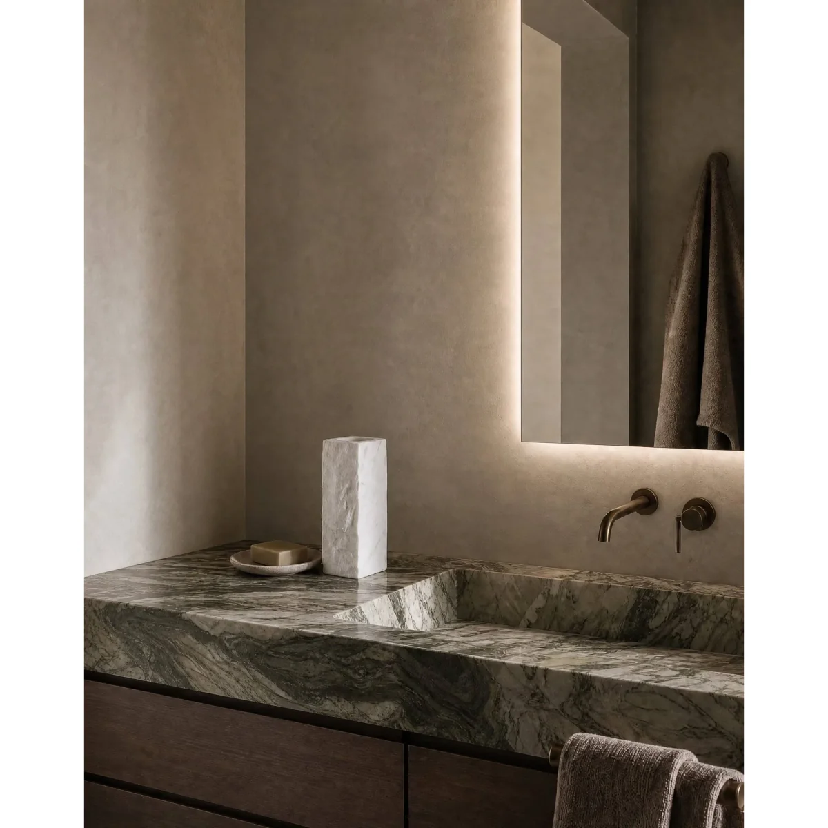 Botané Carrara Edge marble vase Small 25 cm – image 3