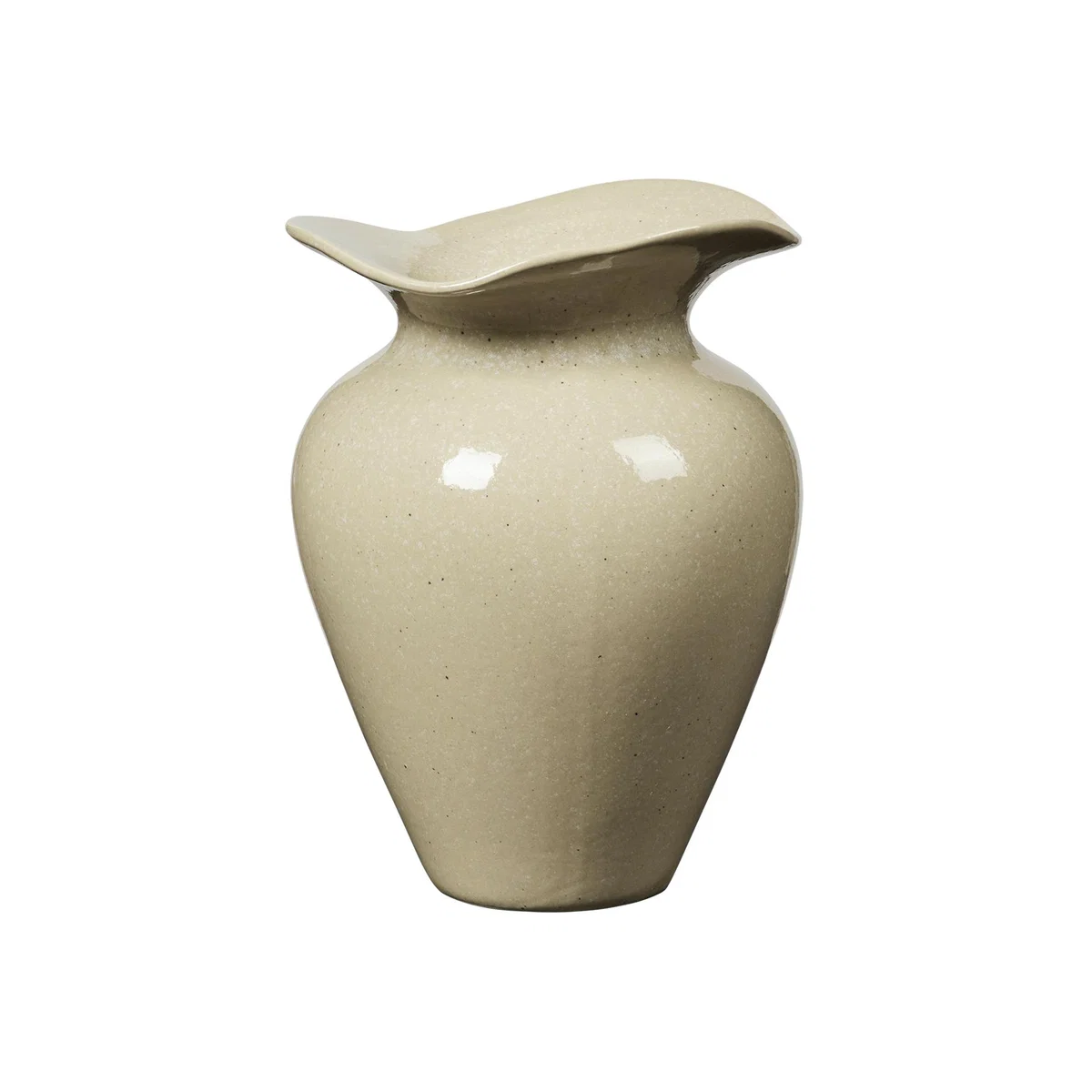 Broste Copenhagen Florentina vase S 22.5 Beige – image 1